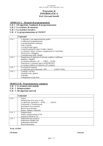 MODULO A – Elementi di programmazione
