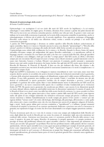 Elementi di epistemologia della storia