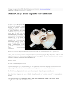 Denton Cooley: primo trapianto cuore artificiale