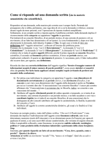 Come dare Definizioni "corrette"
