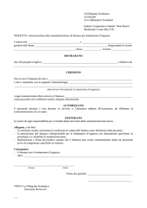 Autorizzazione alla somministrazione di farmaci per