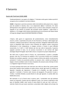 Il Seicento e la Guerra dei Trent`anni