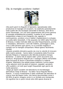 Cfp, le maniglie uccidono i batteri Il Cfp Zanardelli di Brescia nDa