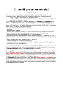 Gli acidi grassi essenziali
