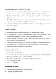 Bilancio e Analisi di Bilancio