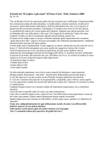Estratto da “Il respiro è già canto” di Fosco Corti