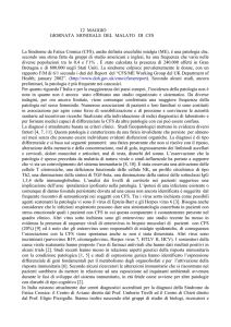 La Sindrome da Fatica Cronica (CFS)