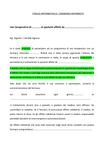 foglio informativo e consenso informato - ASL 1