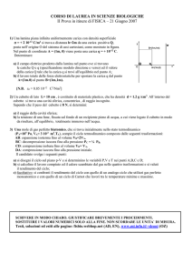 1) Un corpo di massa m1= 1 kg di muove su un piano orizzontale