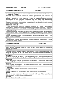 PROGRAMMI E SCANSIONE TEMPORALE