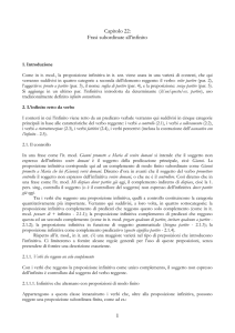 Frasi subordinate all`infinito