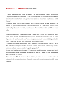 terra santa - Ordine Equestre del Santo Sepolcro di Gerusalemme
