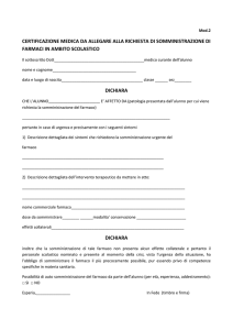 Certificazione Medica Somministrazione Farmaci a Scuola