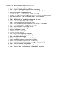domande geometria analitica