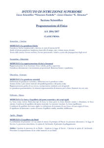 Programmazione I Biennio - Liceo Scientifico "V. Fardella"