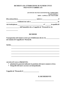 richiesta di attribuzione di numeri civici