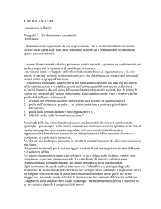 CAPITOLO SETTIMO I movimenti collettivi Paragrafo 7.1 Un