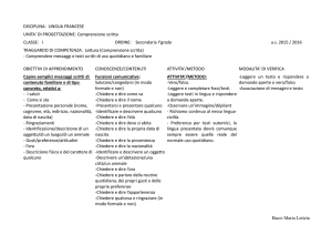 FRANCESE C. S. Classe I - Bonaccorso da Montemagno