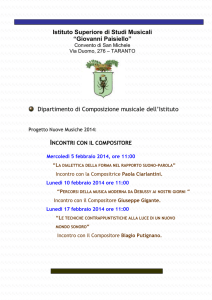 vedi Gigante - Istituto Musicale Giovanni Paisiello TARANTO