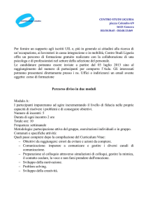 Percorso diviso in due moduli