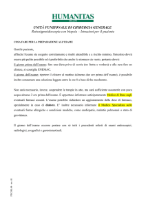 Preparazione rettosigmoidoscopia con biopsia