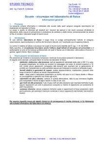 sicurezza laboratorio di fisica
