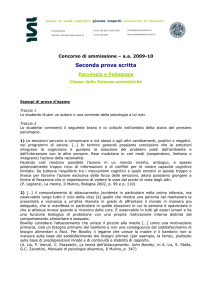 Psicologia e pedagogia - Scuola di Studi Superiori "Giacomo
