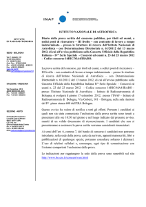 Diario della prova scritta del concorso pubblico, per titoli ed