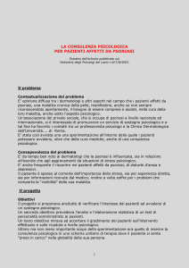 la consulenza psicologica per pazienti affetti da psoriasi