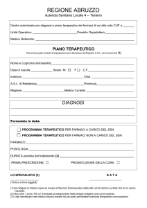 Piano Terapeutico Regione Abruzzo: Modulo Farmaci SSN