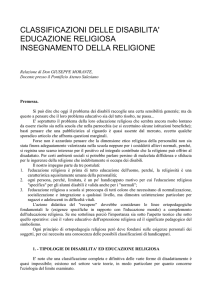 classificazioni delle disabilita