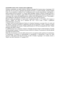 Biografia GIUSEPPE GIOVANNI ANGELO DE LORENZO