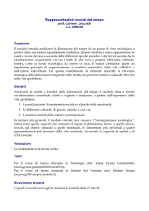Rappresentazioni sociali del tempo