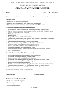 scheda di insufficienza analica strumentale 4