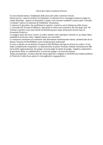 PresentazioneCorsoTeoriaCodici