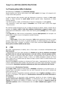Tema 9. LA RIVOLUZIONE FRANCESE La Francia prima della