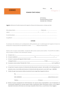Bando allegati tempo parziale