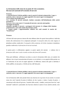 Dal mercato nazionale al mercato autoregolato, stato e economia