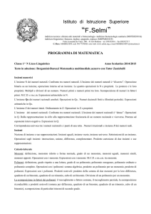 Istituto di Istruzione Superiore “F.Selmi” indirizzo tecnico: chimica