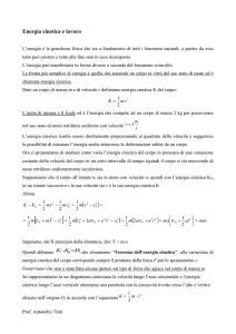 Energia cinetica e lavoro