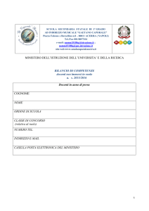 MINISTERO DELL`ISTRUZIONE DELL`UNIVERSITA` E DELLA