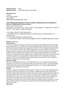 Tipologia abstract: Poster Argomento scelto: Tumori dell`urotelio