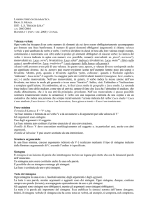 LABORATORIO DI GRAMMATICA