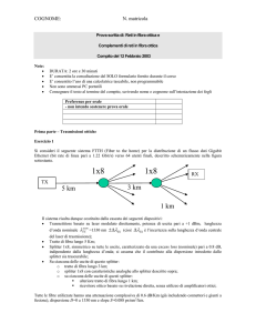 Complementi di reti in fibra ottica