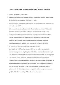 Curriculum vitae della Dr