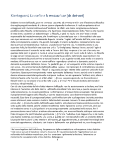 Kierkegaard, La scelta e la mediazione