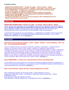 Newsletter n°16/2009 - Club del Marketing e della Comunicazione