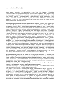 Le opere scientifiche di Goethe (2) - Osservatorio Scientifico Spirituale