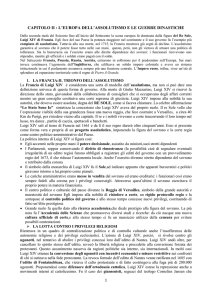 CAPITOLO II : L`EUROPA DELL`ASSOLUTISMO E LE GUERRE