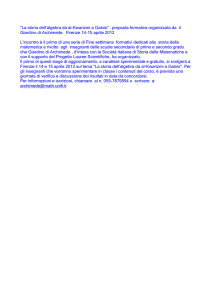 "La storia dell`algebra da al-Kwarizmi a Galois" : proposta formativa